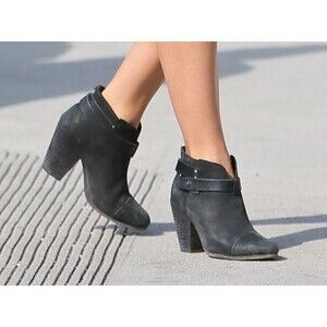 Rag & Bone Harrow Black Booties size 7.5 US (37.5 Eu)‎ Women’s Boots Shoes Suede